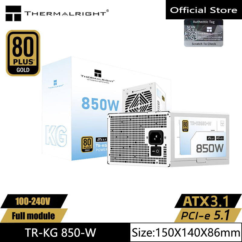 Power Supply 750W - Thermalright TR-KG850 Beyaz Altın madalya tam