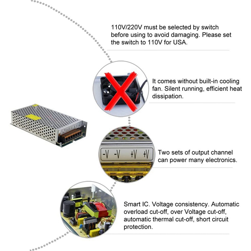 DC 12V 15A 180W Güç Kaynağı Tr - Dc Power Supply 12V incelemesi ve fiyatı