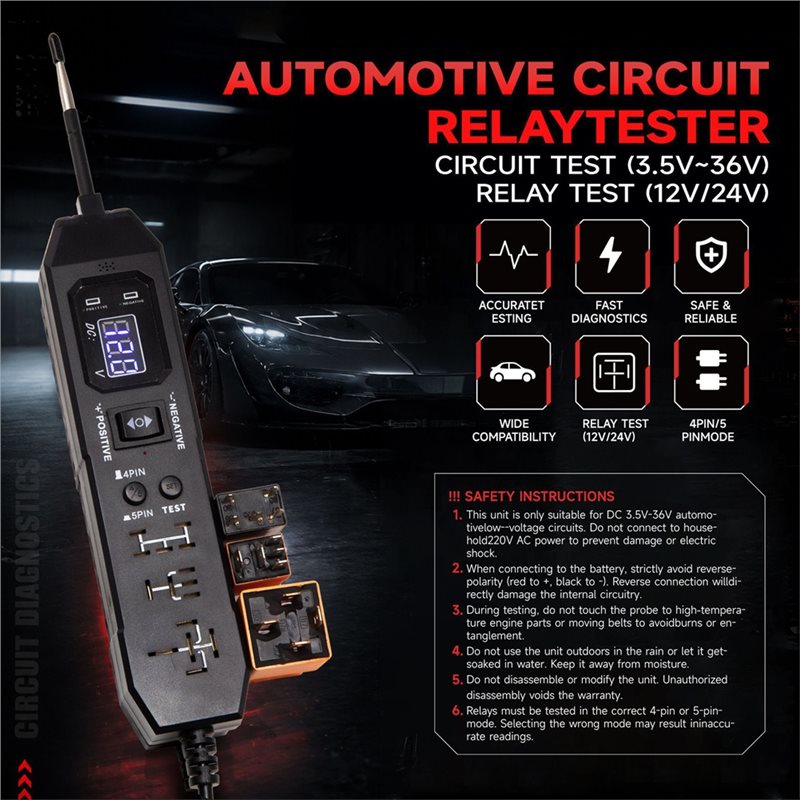 Araç Elektrik Arıza Devreleri  - Power Supply Tester incelemesi ve fiyatı