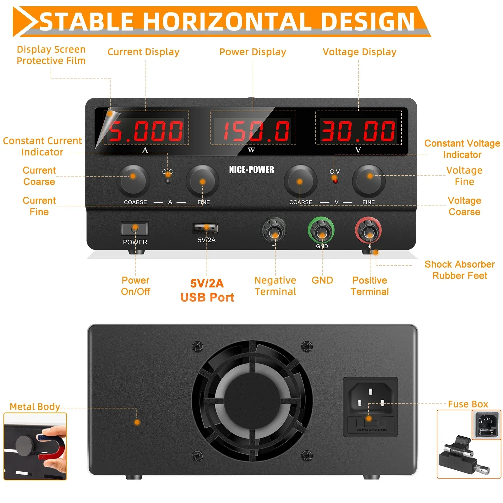 30V 5A 150W DC Güç Kaynağı NIC - Smps Power Supply incelemesi ve fiyatı