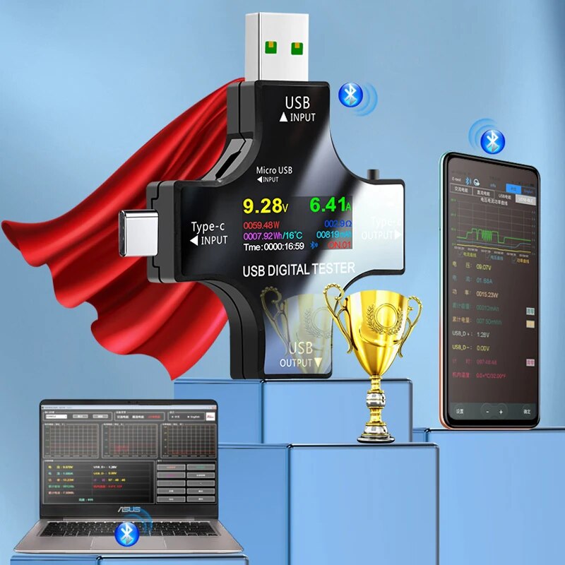 USB Test Cihazı DC Tip-C PD Di - Power Supply Tester incelemesi ve fiyatı