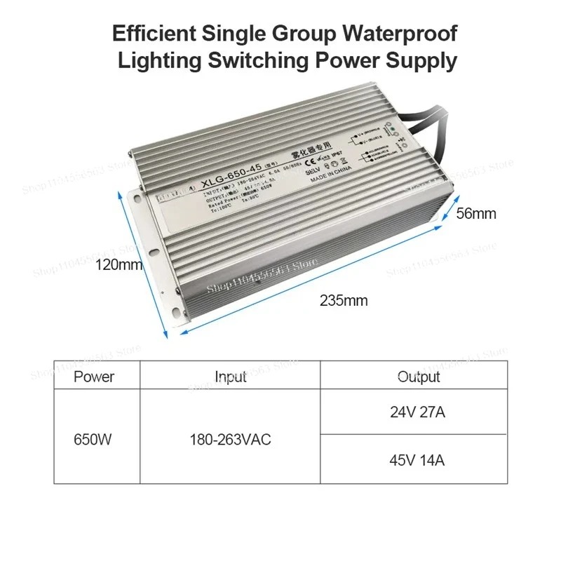 650W Su Geçirmez IP67 Güç Kayn - Power Supply 650W incelemesi ve fiyatı