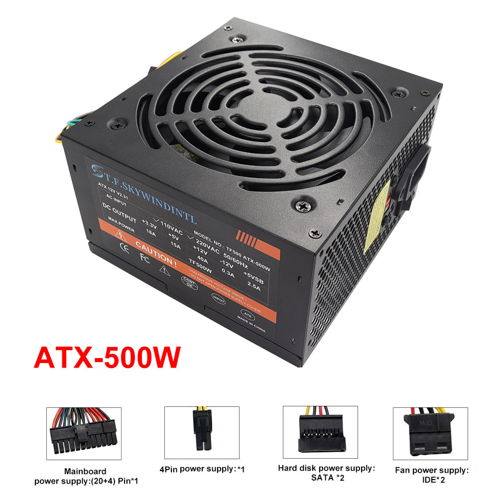 Ucuz 500W Siyah ATX Masaüstü O - Power Supply 650W incelemesi ve fiyatı