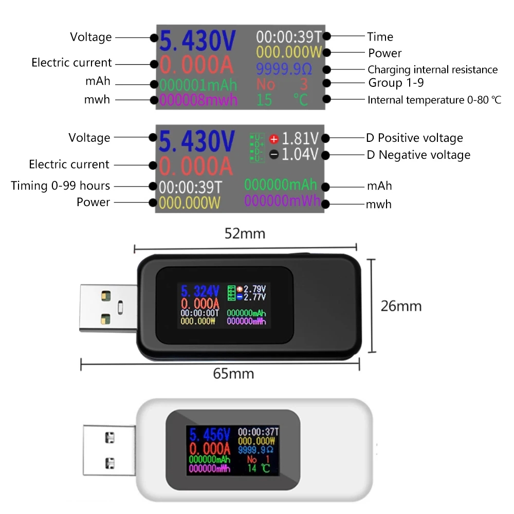 10'u 1 arada USB Test Cihazı D - Power Supply Tester incelemesi ve fiyatı